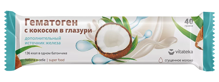 Гематоген с кокосом в шоколадной глазури